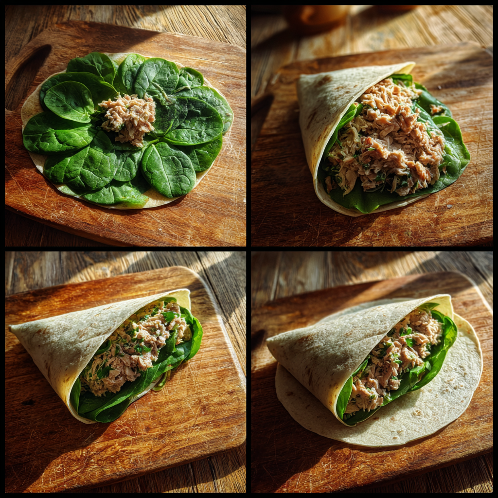 how to assemble tuna wrap recipe