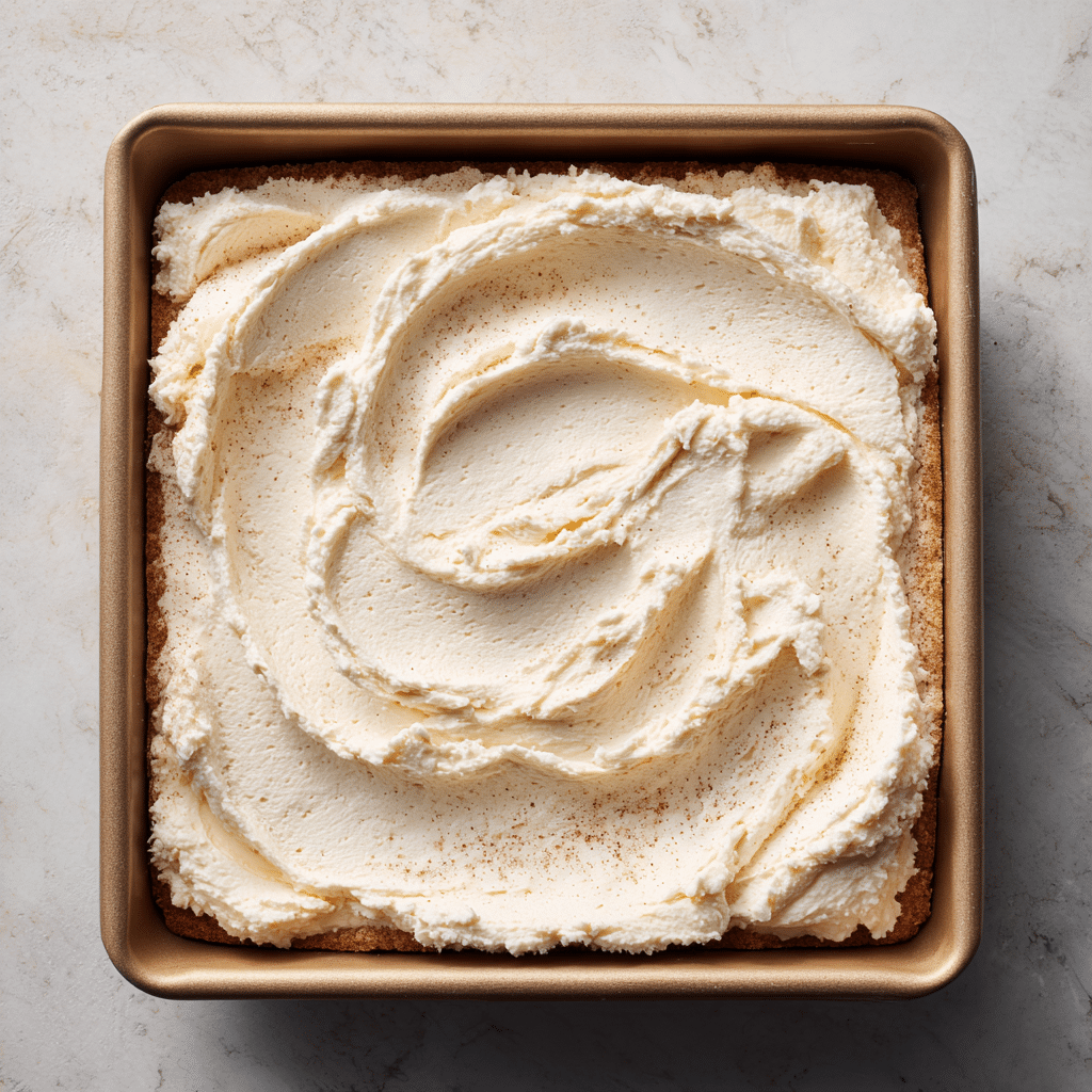 Step-by-step layering of churro cheesecake recipe