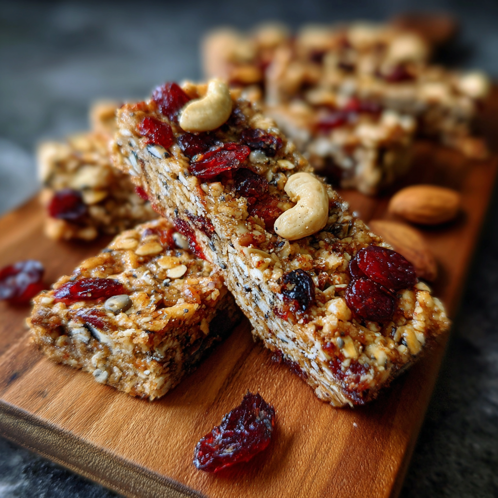 Cutting homemade granola bars into squares