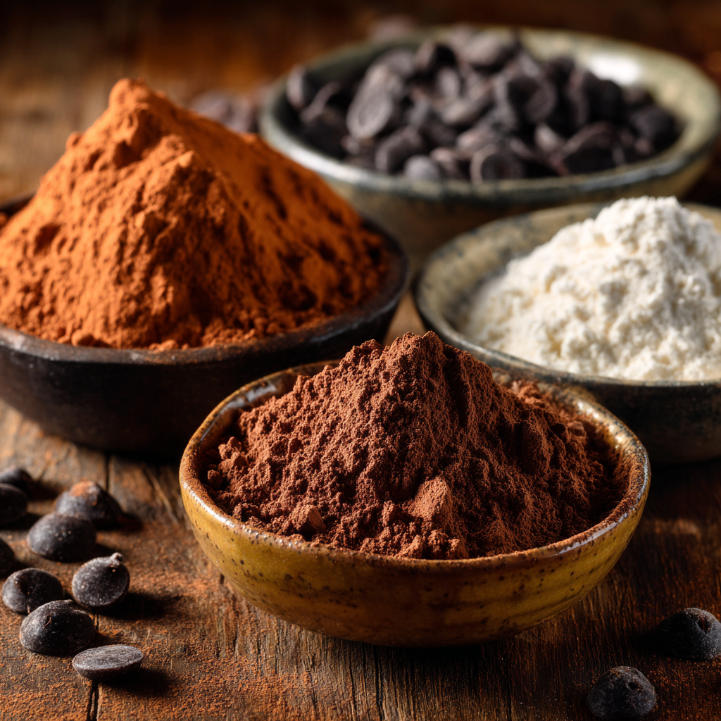 Ingredients for easy homemade brownies