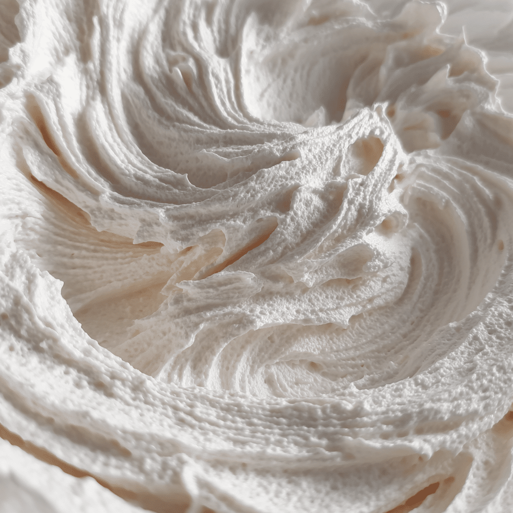 Folding whipped egg whites into Kodiak pancake mix