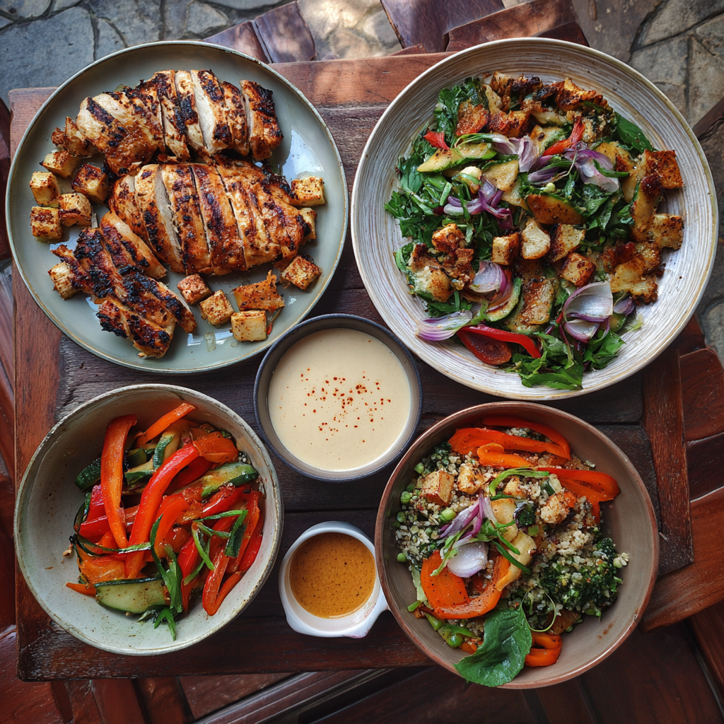 Gluten and dairy free recipes dinner table spread