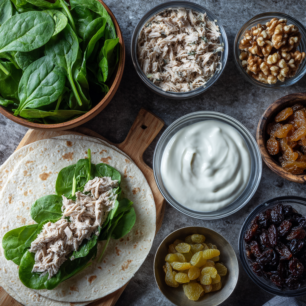 tuna wrap recipe ingredients layout